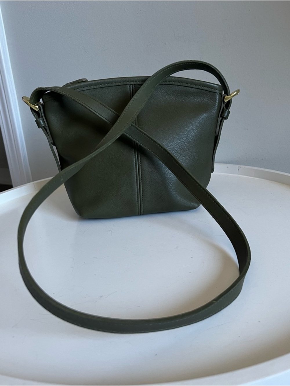 Vintage Coach Soho Mini Basket Style Crossbody Bag # 4107 in Rare Loden Green